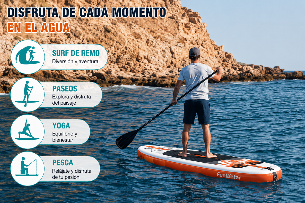 Tabla de Paddle Surf Hinchable 335 × 84 × 15 cm – Kit Completo